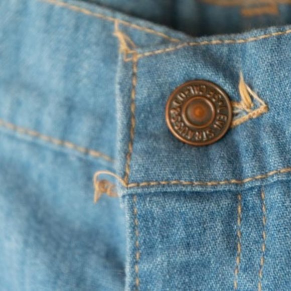 70's Levi's Orange Tab Light Wash High Rise Straight Bootcut Jeans mens 34/34 - Picture 4 of 16